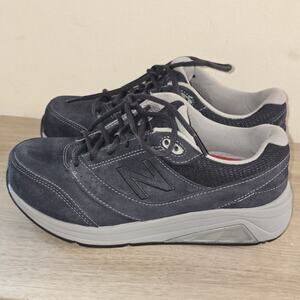 New Balance 928v3 Blue Suede Walking Shoes Womens Size 7 Extra Wide 2E WW928NV3
